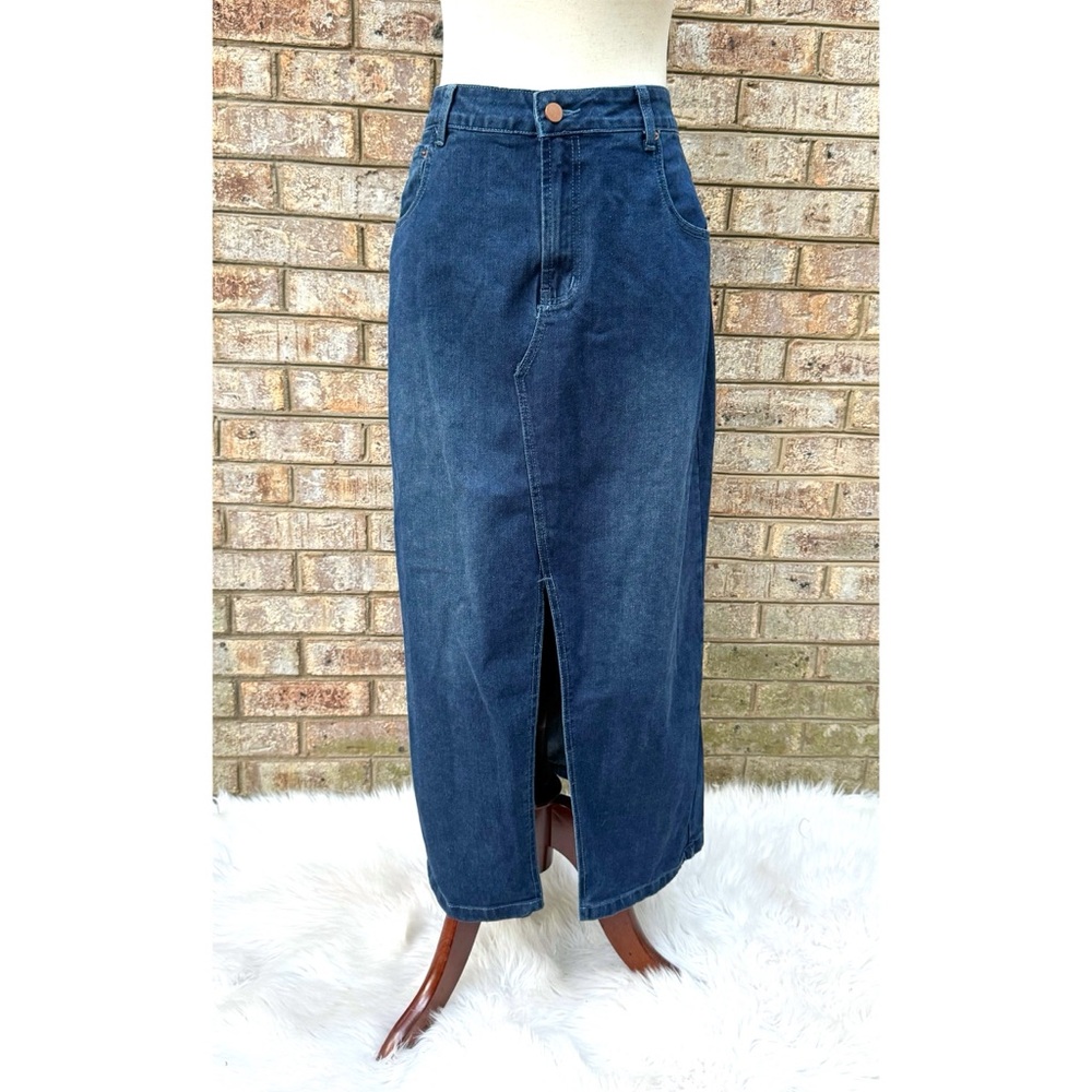 NWT Rachel Zoe Denim Maxi Skirt